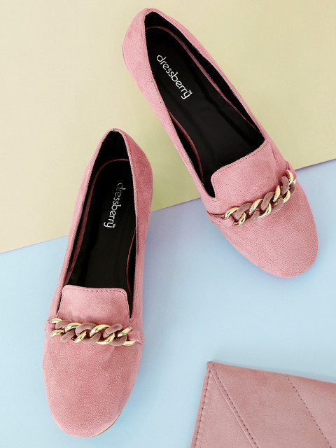 

DressBerry Women Pink Solid Ballerinas
