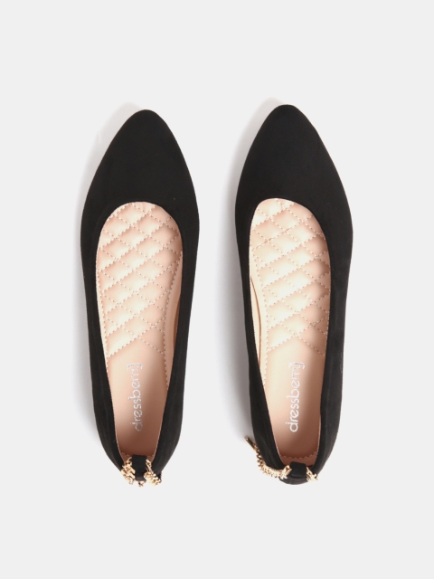 

DressBerry Women Black Solid Ballerinas