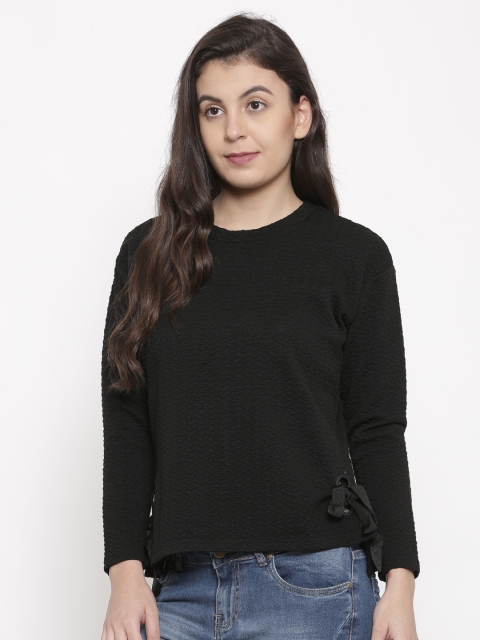 

Ginger by Lifestyle Women Black Self Design Top
