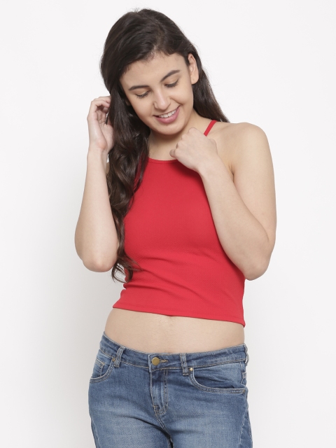 

Ginger by Lifestyle Women Red Solid Top