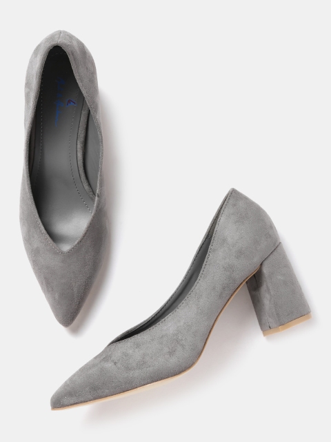 

Mast & Harbour Women Grey Solid Pumps