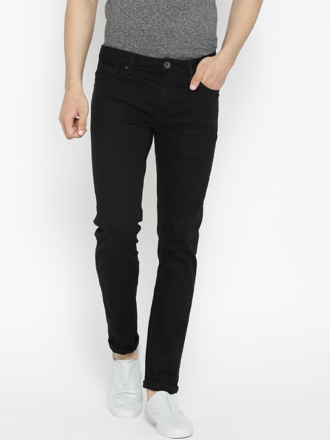 

United Colors of Benetton Men Black Skinny Fit Mid-Rise Clean Look Stretchable Jeans