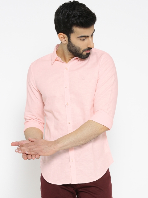 

United Colors of Benetton Men Pink Slim Fit Solid Casual Shirt