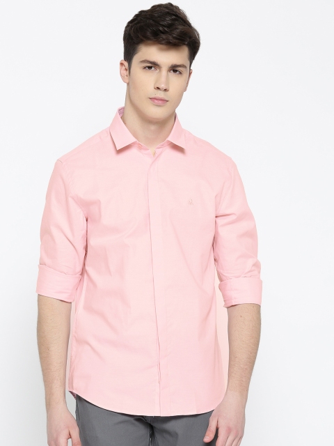 

United Colors of Benetton Men Pink Slim Fit Solid Casual Shirt