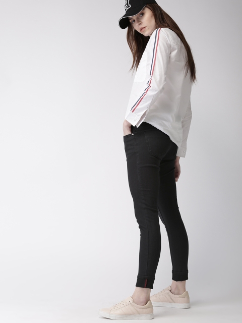 

Harvard Women Black Narrow Skinny Fit Mid-Rise Clean Look Stretchable Jeans