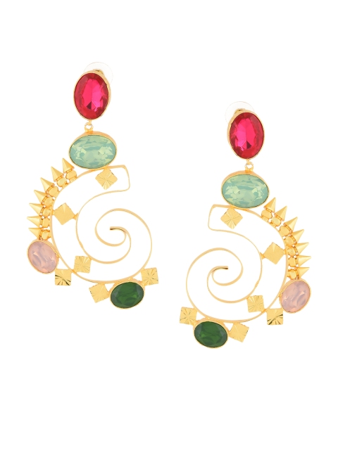 

DIVA WALK Gold-Toned Contemporary Drop Earrings