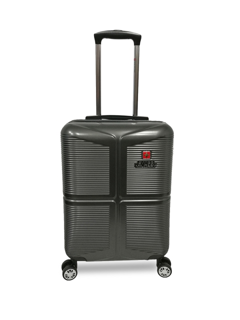 

SWISS MILITARY Unisex Charcoal Grey 20 IN Medium Trolley Suitcase