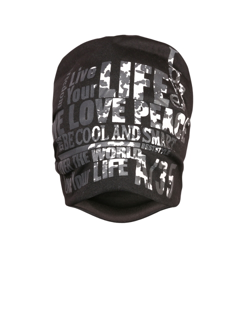 

FabSeasons Unisex Black Printed Beanie