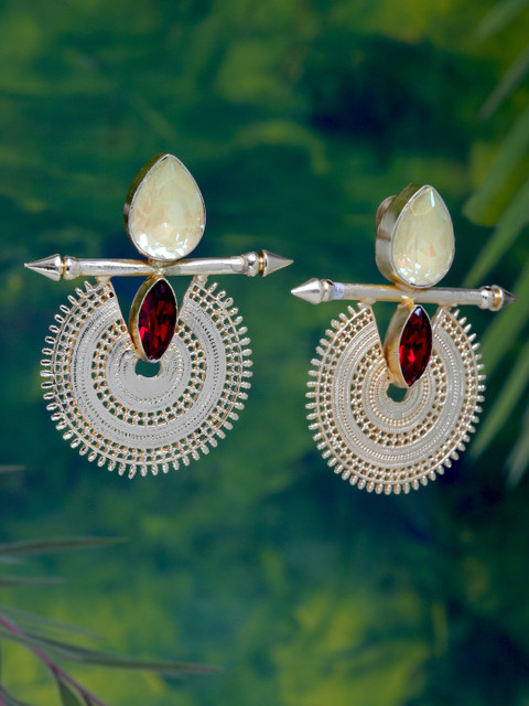 

DIVA WALK Gold-Toned & Red Spherical Chandbalis