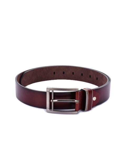 

BuckleUp Men Maroon Solid Belt