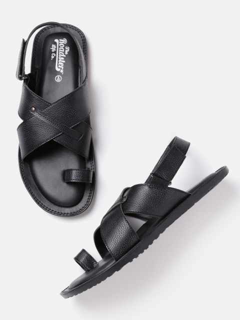 

Roadster Men Black Comfort Sandals