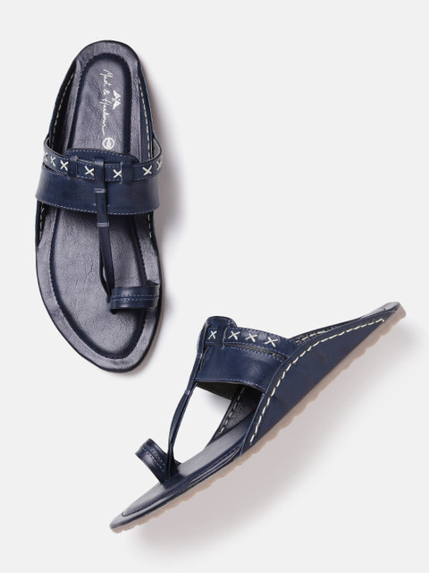 

Mast & Harbour Men Navy Blue Comfort Sandals