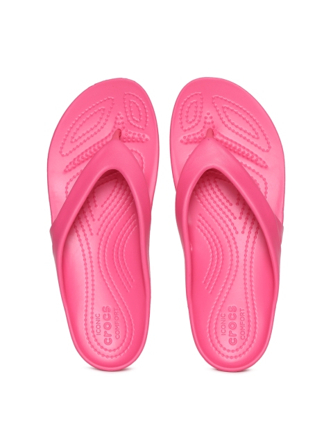 

Crocs Women Pink Solid Thong Kadee II Flip-Flops