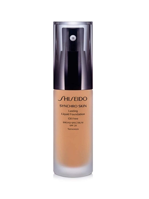 

SHISEIDO Synchro Skin SPF 20 Golden Lasting Liquid Sustainable Foundation 3, Beige