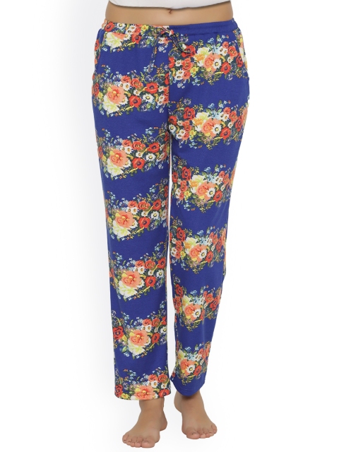 

Clovia Women Blue Woolen Printed Pyjamas