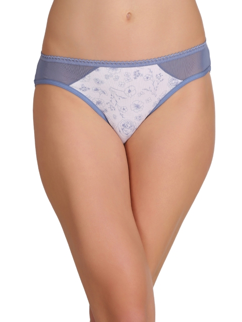 

Clovia Women White Cotton Low Waist Bikini Briefs PN2252P18L
