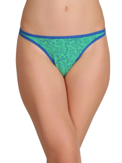 

Clovia Women Green Printed Thongs PN2143P11XXL
