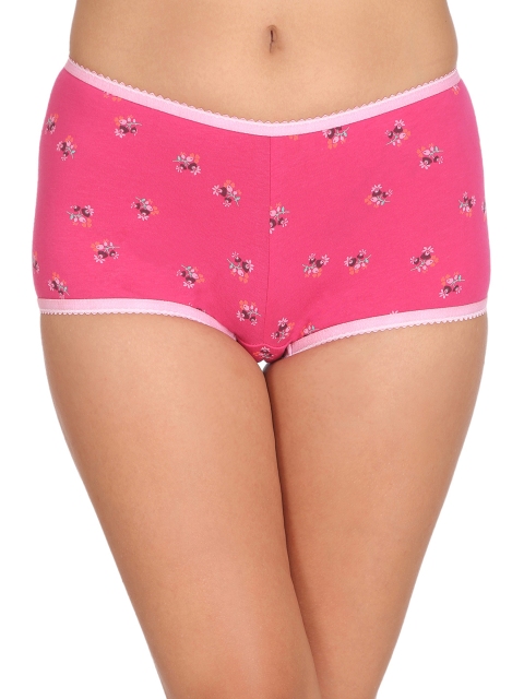 

Clovia Women Pink Printed Cotton Mid Waist Boy Shorts PN2229P143XL