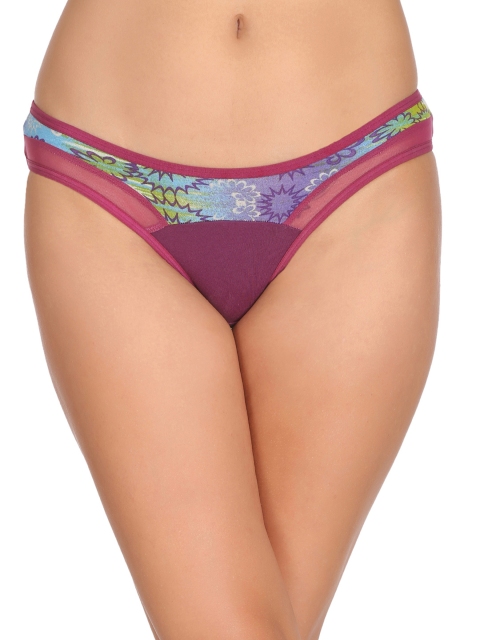 

Clovia Women Purple Printed Bikini Briefs PN2201P15XXL
