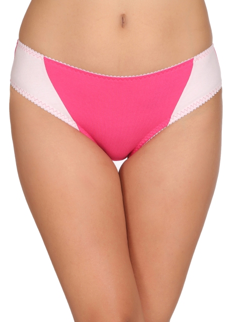 

Clovia Women Pink Colourblocked Bikini Briefs PN2189P22XXL