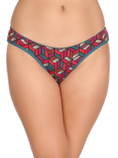 

Clovia Women Red & Green Printed Bikini Briefs PN2261P04XL