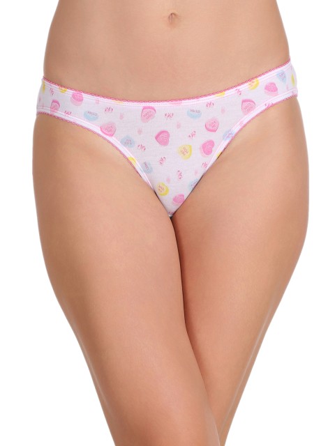 

Clovia Women White Printed Bikini Briefs PN2223P18XXL