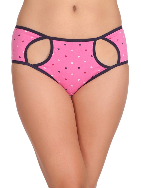 

Clovia Women Pink Printed Bikini Briefs PN2052P22XXL