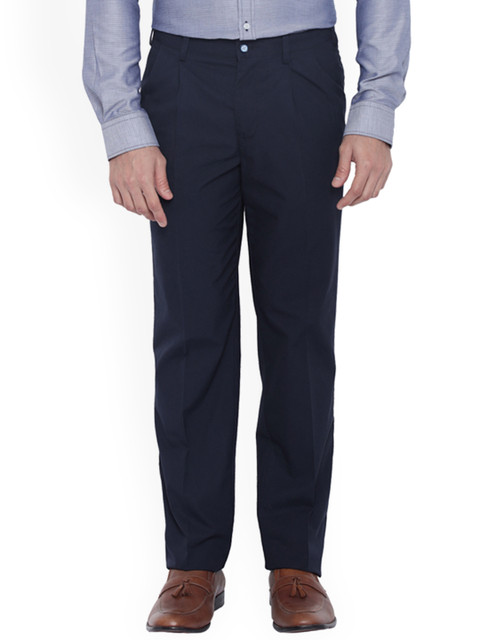 

Park Avenue Men Blue Slim Fit Solid Regular Trousers