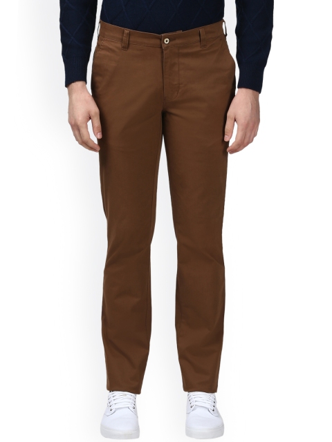 

Park Avenue Men Brown Slim Fit Solid Regular Trousers