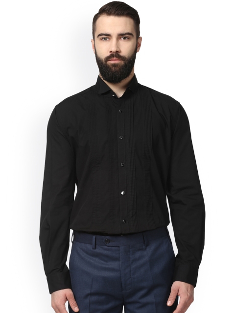 

Raymond Men Black Regular Fit Solid Semiformal Shirt