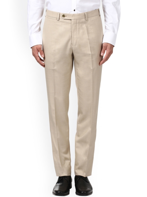 

Raymond Men Beige Regular Fit Solid Formal Trousers