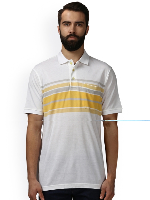 

Raymond Men White Solid Polo Collar T-shirt