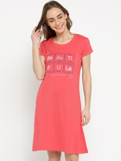 

Sweet Dreams Pink Printed Nightdress NG-1517