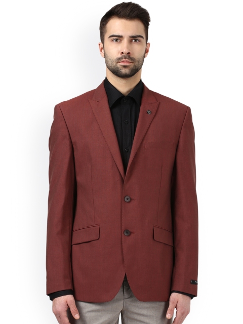 

Raymond Red Single-Breasted Tailored Slim Fit Formal Blazer