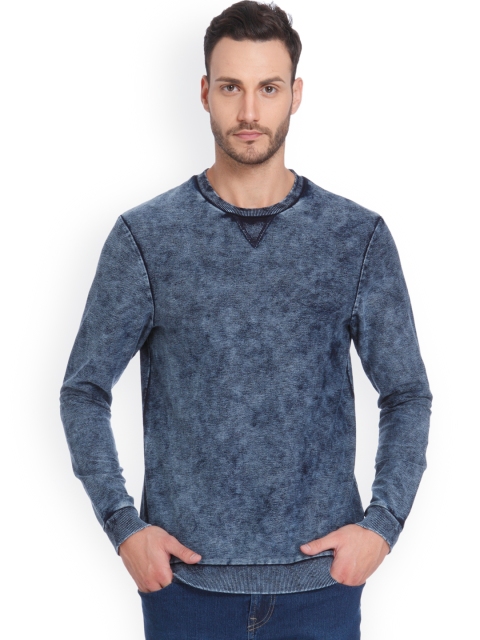 

ONLY & SONS Men Blue Solid Sweatshirt