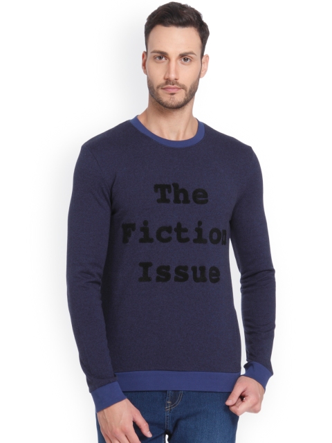 

ONLY & SONS Men Blue Solid Sweatshirt