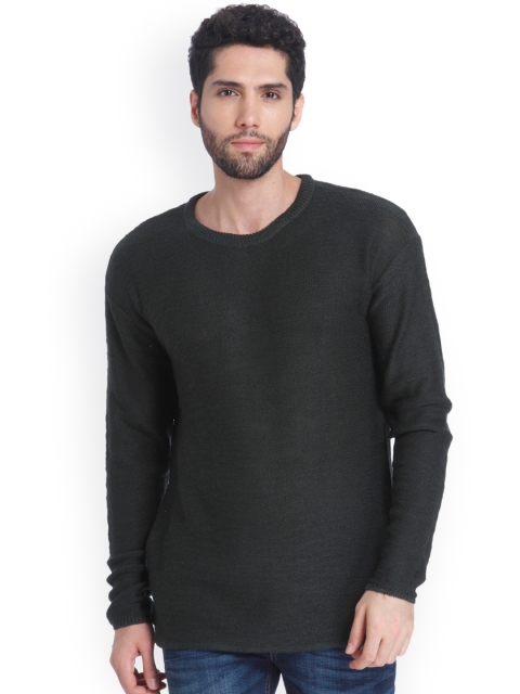 

ONLY & SONS Men Green Solid Pullover