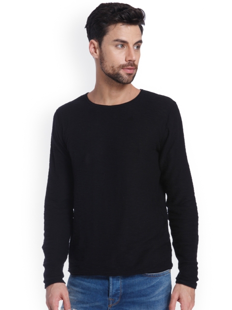

ONLY & SONS Men Black Solid Sweater