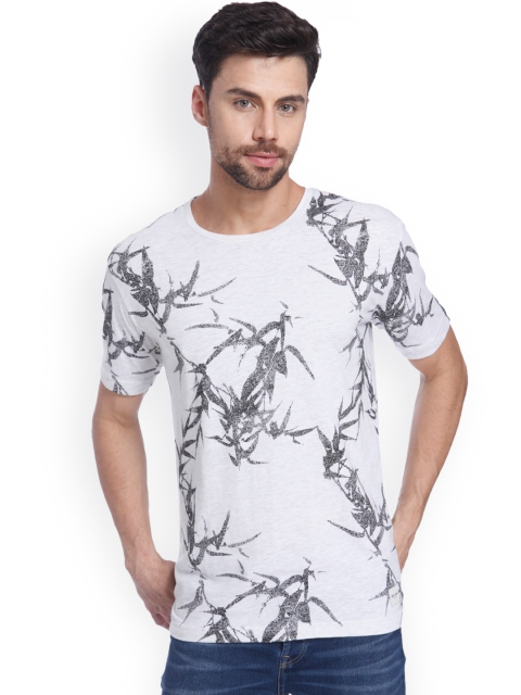 

ONLY & SONS Men Grey Printed Round Neck T-shirt