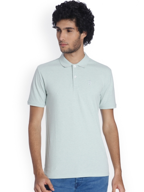 

ONLY & SONS Men Green Solid Polo Collar T-shirt