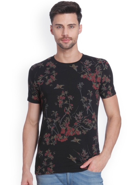

ONLY & SONS Men Black Printed Round Neck T-shirt