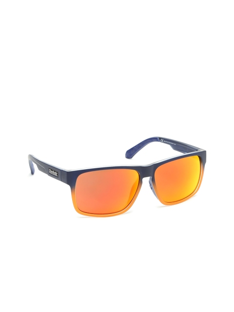 

Reebok Men Rectangle Sunglasses RBK AF10 NVY ORN MIR APC, Orange