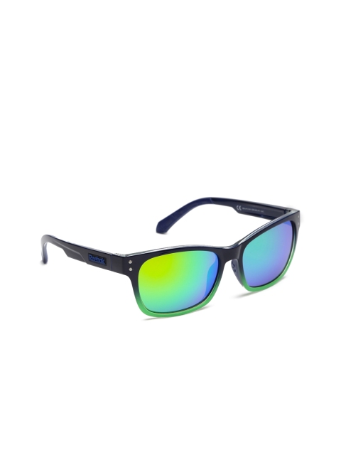 

Reebok Unisex Rectangle Sunglasses AF12, Green