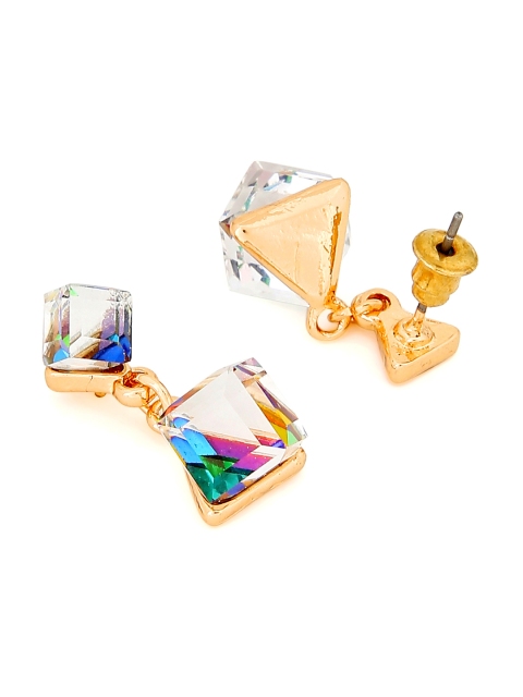 

Foxy Sperks Multicoloured Geometric Drop Earrings, Multi