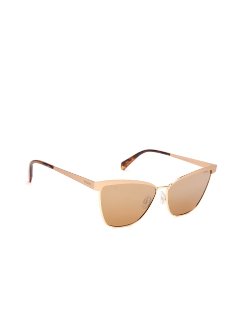 

Polaroid Women Mirrored Polarised Cat Eye Sunglasses 4054/S AOZ 60QD, Brown