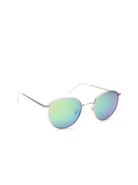 

Polaroid Unisex Mirrored Polarised Oval Sunglasses 6010/S 011 51K7, Green