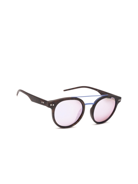

Polaroid Unisex Polarised Mirrored Round Sunglasses 6031/S N9P 495X, Blue