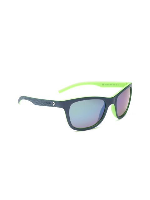 

Polaroid Men Polarised Mirrored Square Sunglasses 7008/S RNB 54K7, Blue