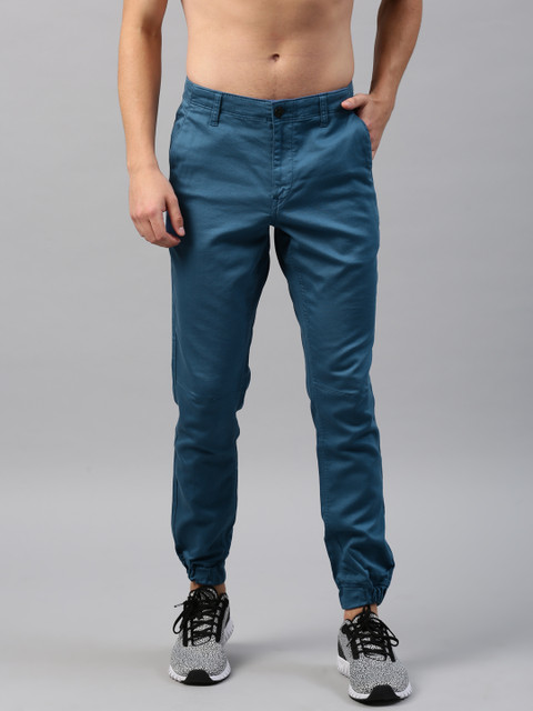

HRX by Hrithik Roshan Men Blue Regular Fit Solid Joggers