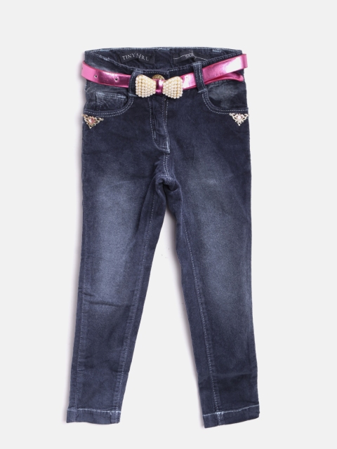 

Tiny Girl Navy Skinny Fit Faded Corduroy Trousers, Navy blue